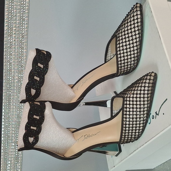 Betsy Johnson Mesh Beaded 'SB-JAD' heels NEW w Box - Picture 1 of 6